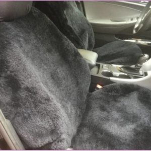 White Faux Fur Car Seat Covers